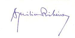 Firma manuscrita atribuida a Aquilino Ribeiro