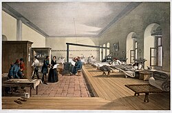 Representación histórica de medidas sanitarias