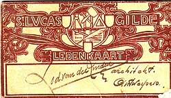 Carnet de socio de la guilda de Amberes