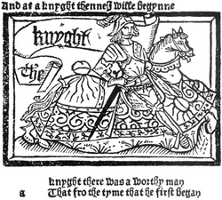 Ilustración de Richard Pynson en una edición del Prólogo general de 1492.