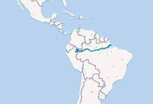 Mapa general del sistema fluvial del Amazonas