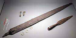 Armas de hierro de un sitio funerario celta, 350 a. C.