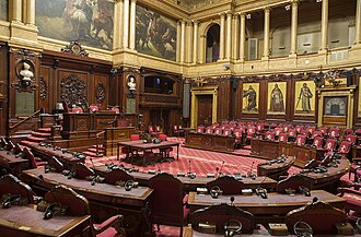 Interior del hemiciclo del Senado