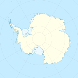 Mapa de ubicación de la base en la Antártida