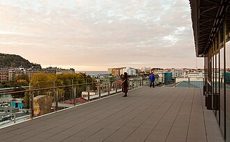 Vista de la ciudad de San Sebastián desde la terraza