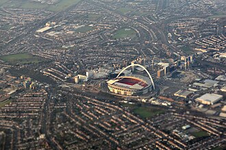 Ubicación y entorno geográfico de Wembley en Londres
