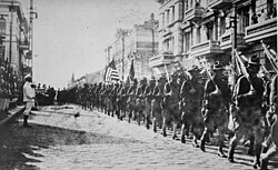 Tropas estadounidenses en Vladivostok en agosto de 1918