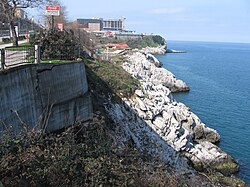 Vista de la costa de la ciudad