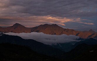 Panorama de los Andes occidentales en Colombia