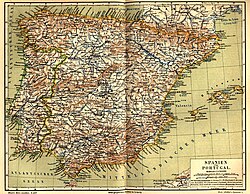 Mapa histórico de España y Portugal