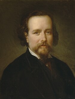 Retrato de Vicente Palmaroli pintado por Luis de Madrazo
