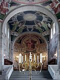 Detalle de las pinturas de Joakim Skovgaard en la catedral