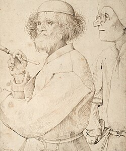 Dibujo de un pintor y un aficionado