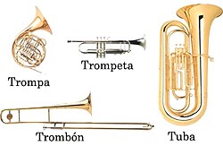Ejemplos de instrumentos de viento metal