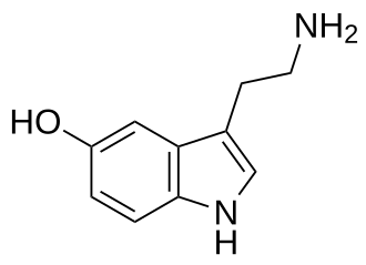 Fórmula química de la serotonina