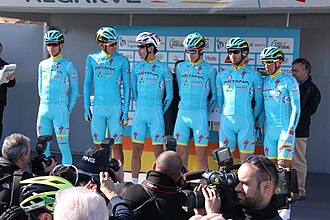 Emblema y representación visual del equipo ciclista Astana