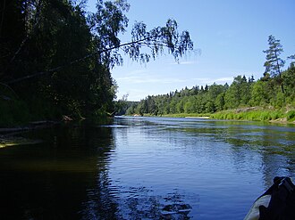 Vista panorámica del río Gauja