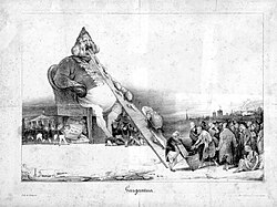 Gargantúa, litografía de Honoré Daumier.