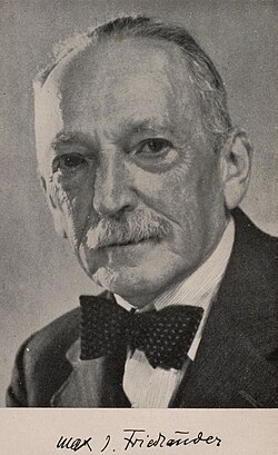 Retrato y datos biográficos de Max Friedländer