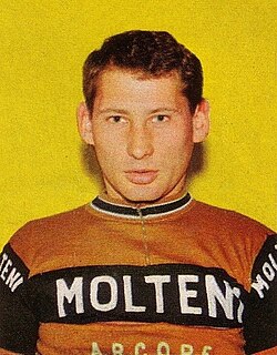Retrato del ciclista italiano Tomaso De Pra