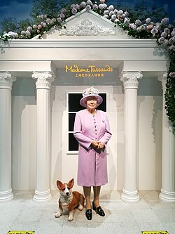 Figura de cera de la reina Isabel II en Shanghái