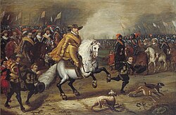 Mauricio de Nassau en la batalla de Nieuwpoort
