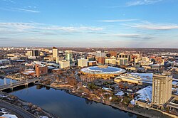 Vista panorámica urbana de Wichita, la ciudad más poblada de Kansas
