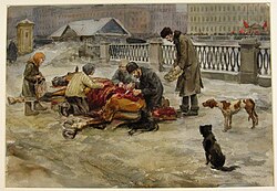 Pintura de Iván Vladímirov sobre la hambruna