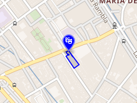 Plano de localización del Teatro Romea