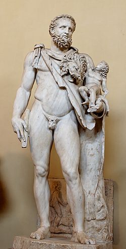 Heracles y Télefo: copia romana de un original del siglo IV a. C. Museos Vaticanos