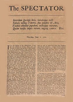 The Spectator, publicada por Joseph Addison y Richard Steele en Inglaterra entre 1711-1712.