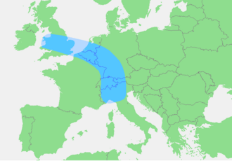 Esquema cartográfico del corredor urbano conocido como la Banana Azul