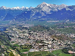 Vista general antigua o ilustración de la ciudad de Sion
