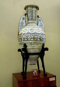Vaso de Fortuny de cerámica hispano-morisca procedente de Málaga