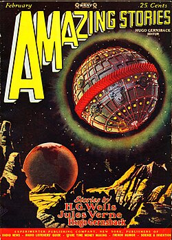 Portada de la revista Amazing Stories de febrero de 1928