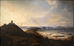 Pintura que ilustra el desembarco en Sidi-Ferruch