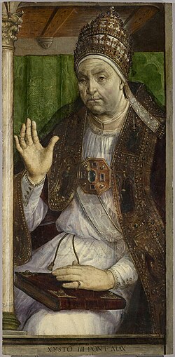 Retrato del papa Sixto IV por Joos van Gent