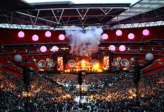 Escenario de los conciertos de Muse en el Estadio de Wembley en 2007