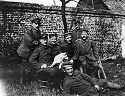 Soldados alemanes durante la Primera Guerra Mundial