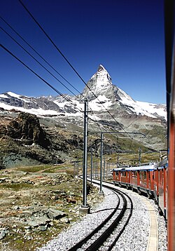 Paisaje alpino visto desde el tren del Gornergrat