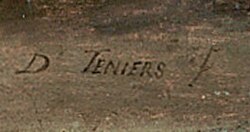 Detalle representativo de la familia de artistas asociados a Teniers