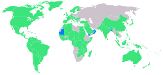Mapa de participación global en los Juegos de 1984