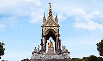 Vista general del Albert Memorial en Londres