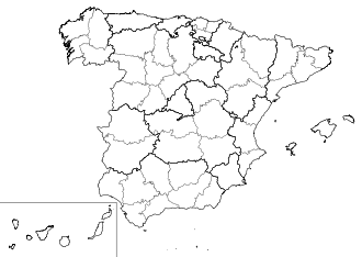 Mapa de la organización territorial de España