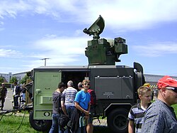 Sistema de defensa antiaérea Oerlikon Skyguard.