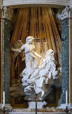 El Éxtasis de Santa Teresa ubicado en la capilla Cornaro de Roma.