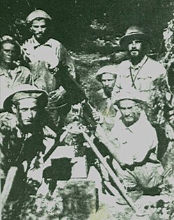 Nido de ametralladora paraguayo con una Vickers