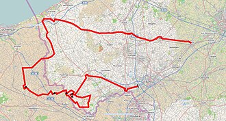 Ciclistas compitiendo en la Gante-Wevelgem 2014