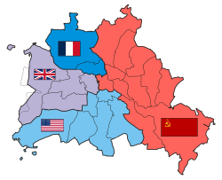 Mapa de la división de Berlín