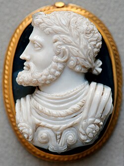 Camafeo italiano en ágata blanca del siglo XVI